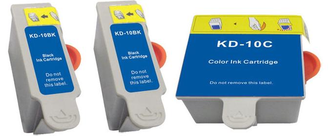 Kodak 10 Black and Colour Compatible Ink Cartridges + EXTRA BLACK